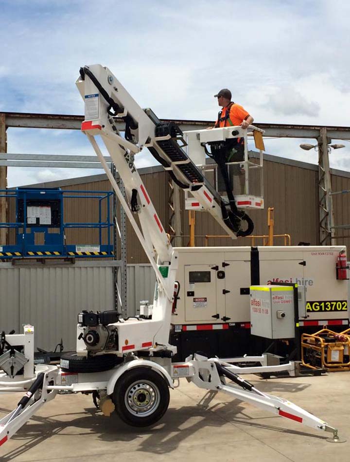 Man performing work on a trailer lift training Brisbane